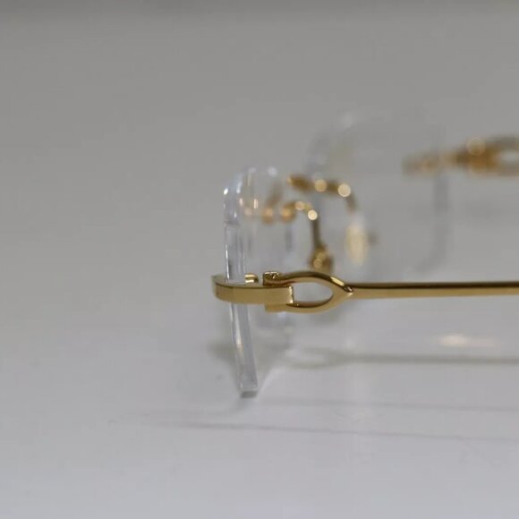 CARTIER Rimless Gold Frame CT0006RS-001 Cat2 Sunglasses - Picture 4 of 11